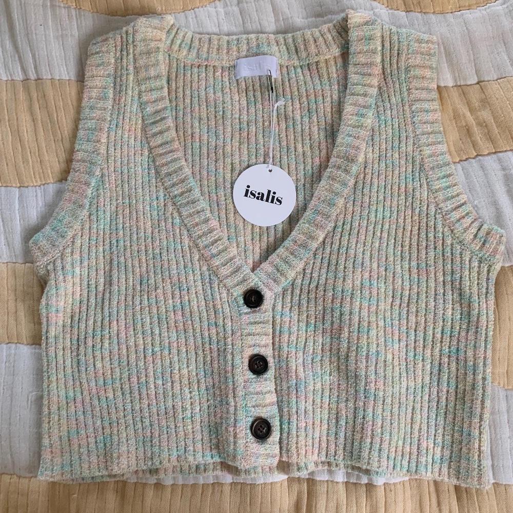 Knit Cardigan Vest